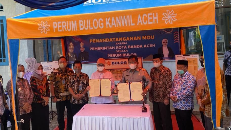Aminullah Teken MoU Penyediaan Komoditi Pangan dengan Bulog