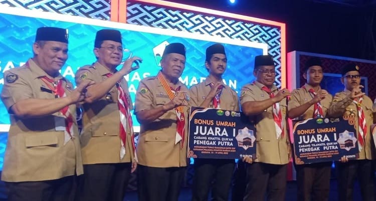 Penutupan MTR Kwarda Aceh 2022 serta Pembagian Hadiah kepada Peserta yang mengikuti Lomba, acara ini bertempat di Kabupaten Bireuen, (Foto: Dok.Ist)