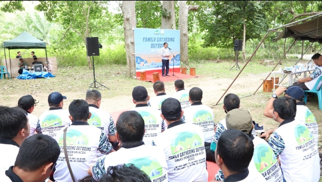 Dinas Pendidikan Aceh menggelar kegiatan Family Gathering di Bukit Jalin, Kecamatan Jantho, Kabupaten Aceh Besar. (Foto: Dok.Ist)