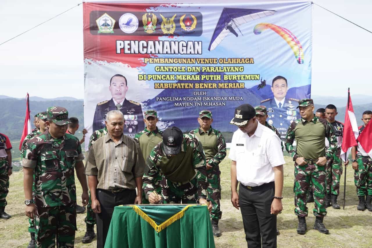 Pangdam IM Resmikan Venue Olahraga Gantole dan Paralayang di Aceh