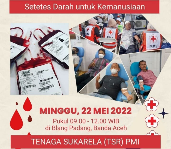 Besok, PMI Banda Aceh Bersama Relawan Gelar Donor Darah di Blang Padang