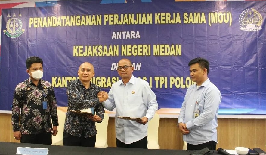 Kejari Medan Teken MoU dengan Imigrasi Terkait Penyelesaian Kasus Hukum Datun
