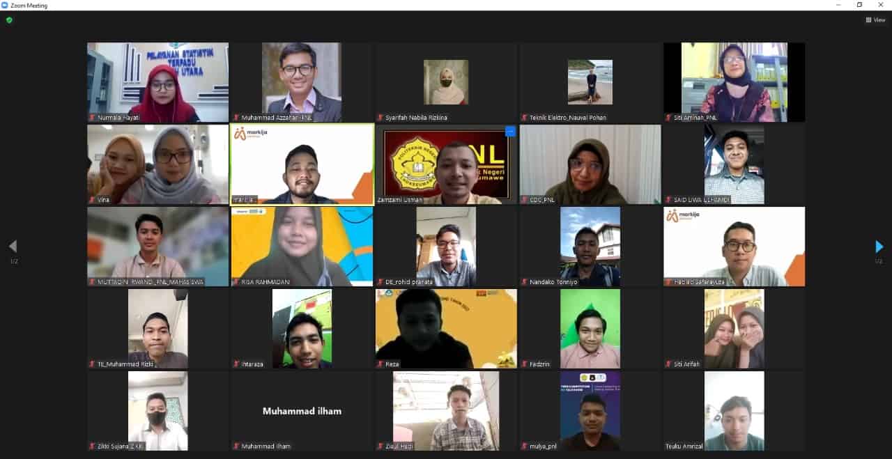 Webinar sosialisasi program magang markija ke Eropa (Foto/Humas)