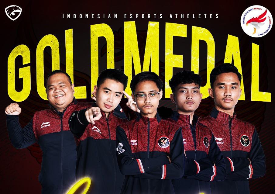 Tim PUBG Mobile Indonesia raih medali emas di SEA Games 2021. (Foto: Instagram/pbesi_official)