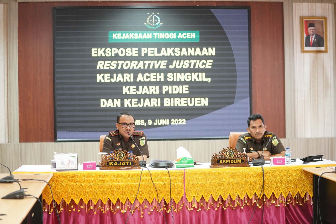 Jaksa Agung Muda Setujui Penghentian Tuntutan 3 Perkara dari Kejati Aceh dengan Restorative Justice