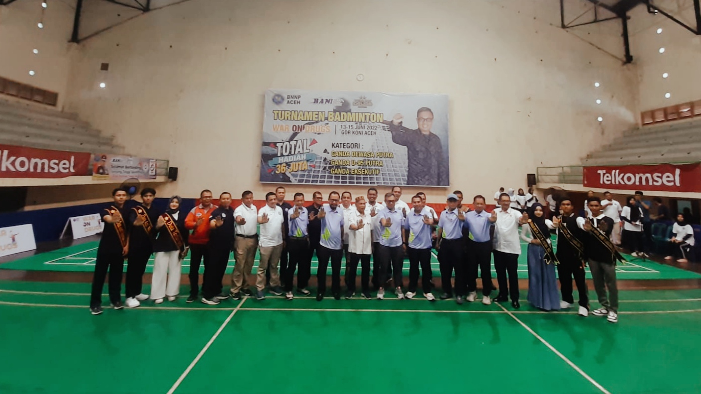 BNN Aceh Gelar Turnamen Badminton Sambut Hari Anti Narkotika Internasional