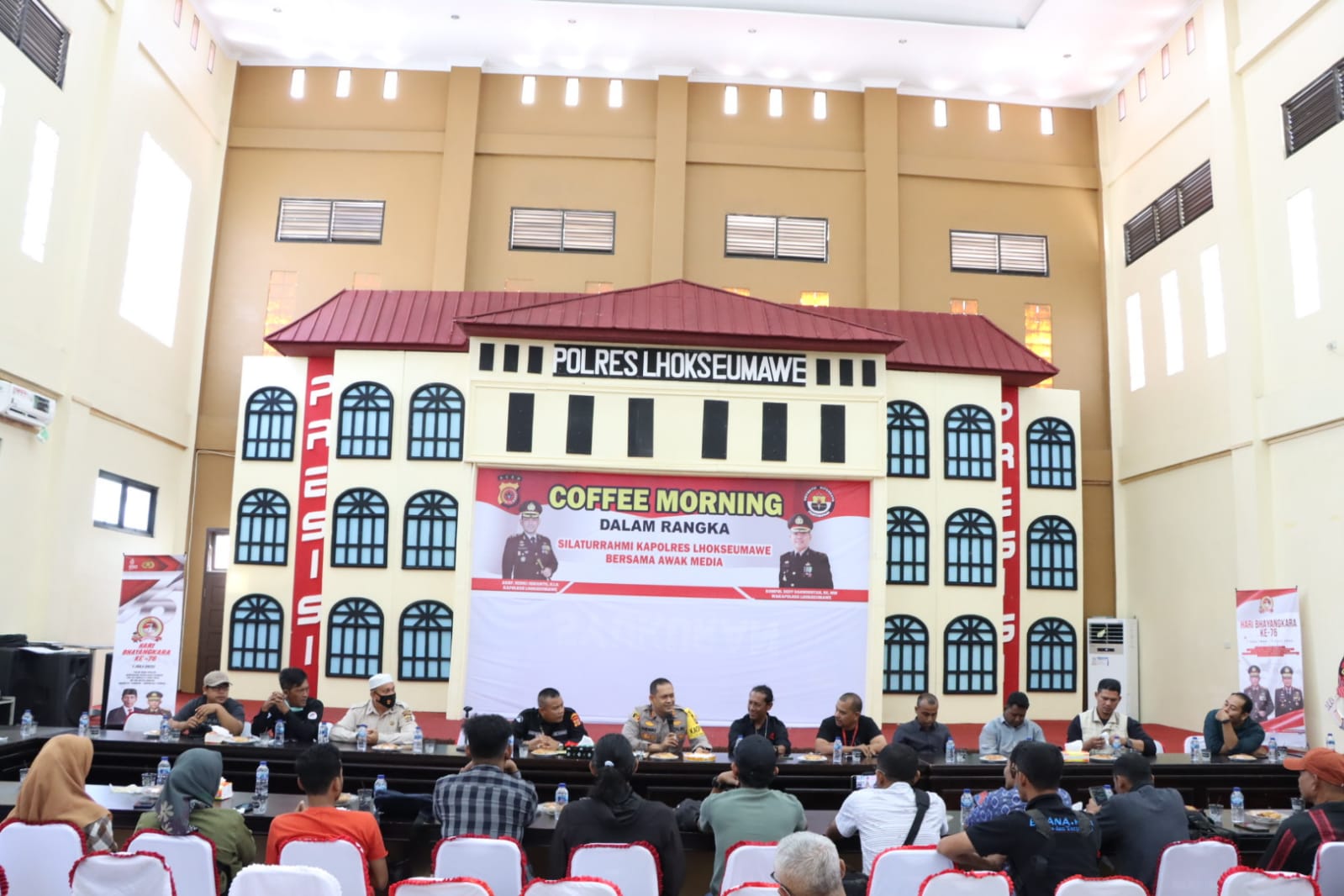 Kapolres Lhokseumawe Gelar Coffee Morning Bersama Wartawan. (Foto: Ist)