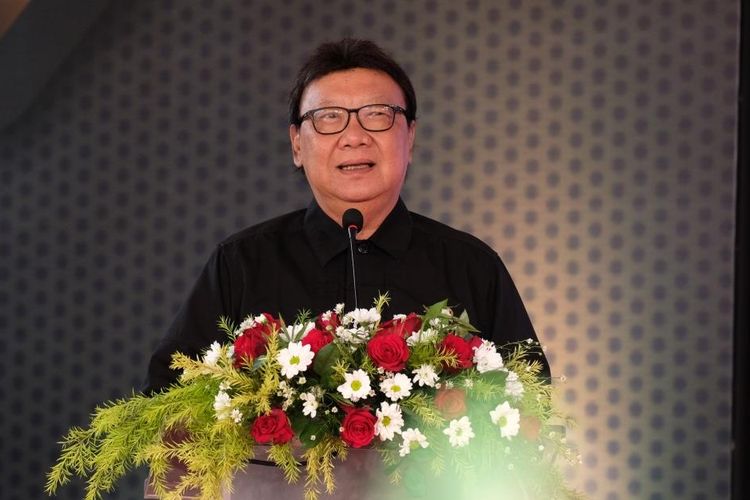 Menteri Pendayagunaan Aparatur Negara dan Reformasi Birokrasi (PANRB) Tjahjo Kumolo, saat menhadiri meresmikan Mal Pelayanan Publik (MPP) Kota Magelang, Kamis (17/3/2022).(KOMPAS.COM/IKA FITRIANA)
