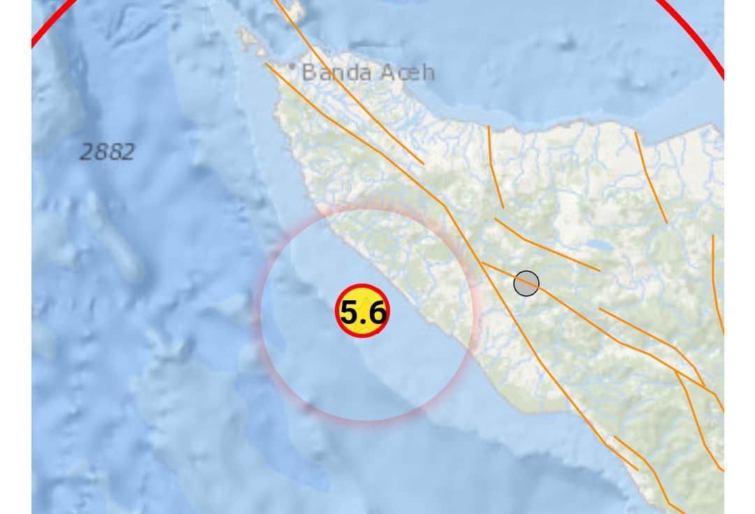 Gempa 5,6 Magnitudo Guncang Calang Aceh Jaya, Tidak Berpotensi Tsunami