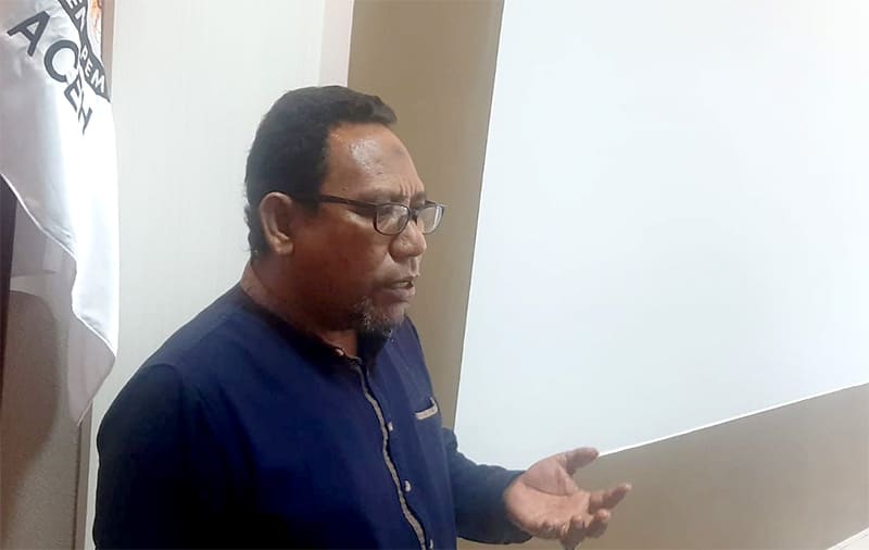 Ketua Komisi Indipenden Pemilihan (KIP) Aceh Samsul Bahri. (Foto: Nukilan.id)