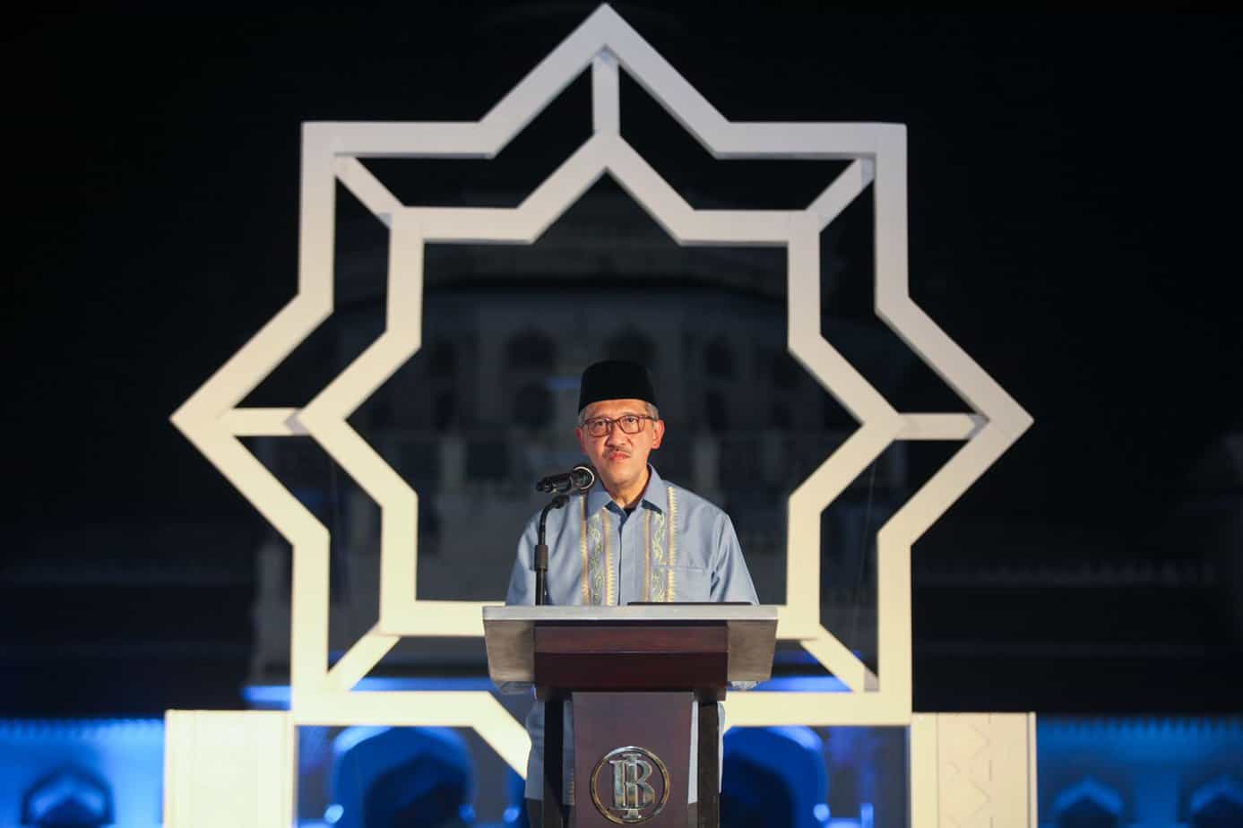 Deputi Gubernur Bank Indonesia (BI), Dody Budi Waluyo pada acara pembukaan Festival Ekonomi Syariah (FESyar) Sumatera 2022, di Provinsi Aceh (4/8/2022).