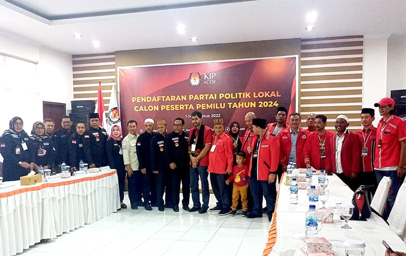 Partai Aceh mendaftar ke KIP Aceh. (Foto: Nukilan.id)