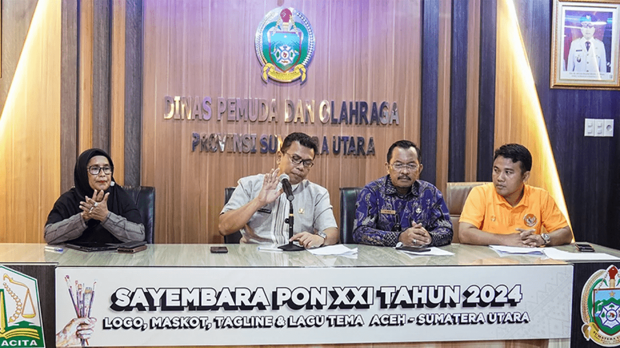 Kadispora Sumut, Tuahta Saragih dalam jumpa pers. (Foto: VIVA/Putra Nasution)