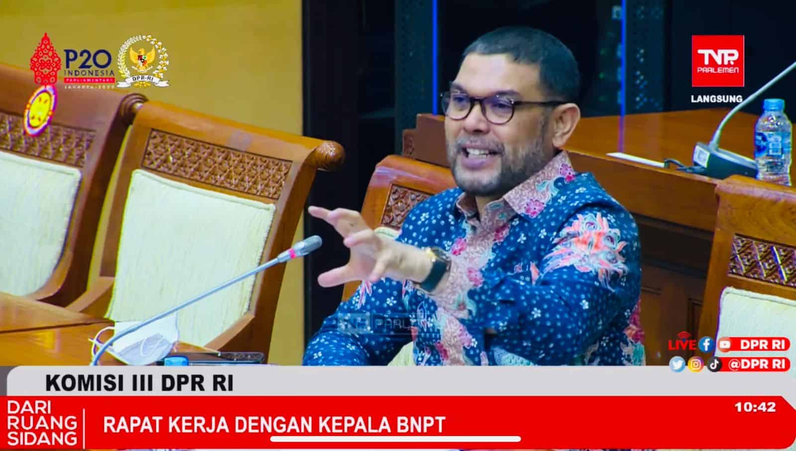 Nasir Djamil Minta BNPT Perkuat Pencegahan Terorisme di Daerah