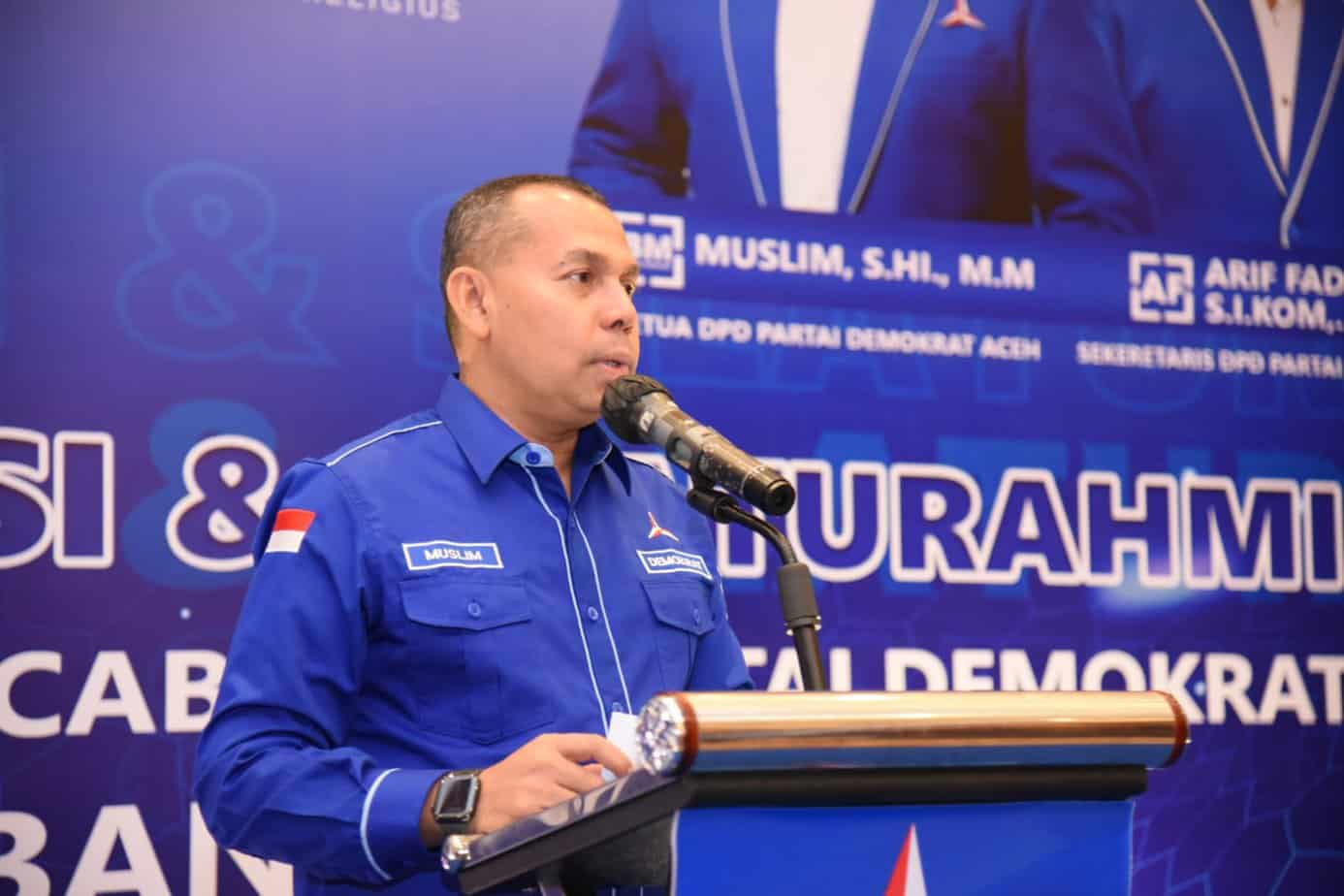 Ketua DPD Demokrat Aceh, Muslim, SHI, MM. (Foto: Dok. Pribadi)