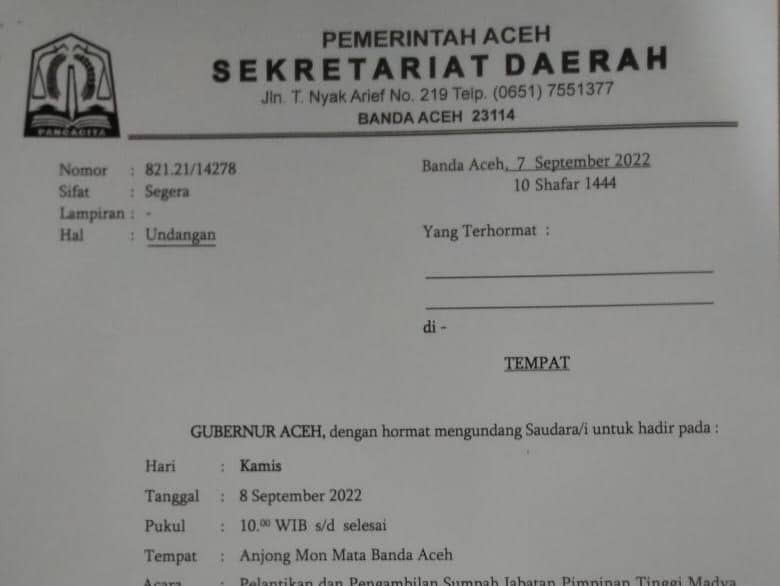 Besok Bustami Dilantik Jadi Sekda Aceh di Anjong Mon Mata