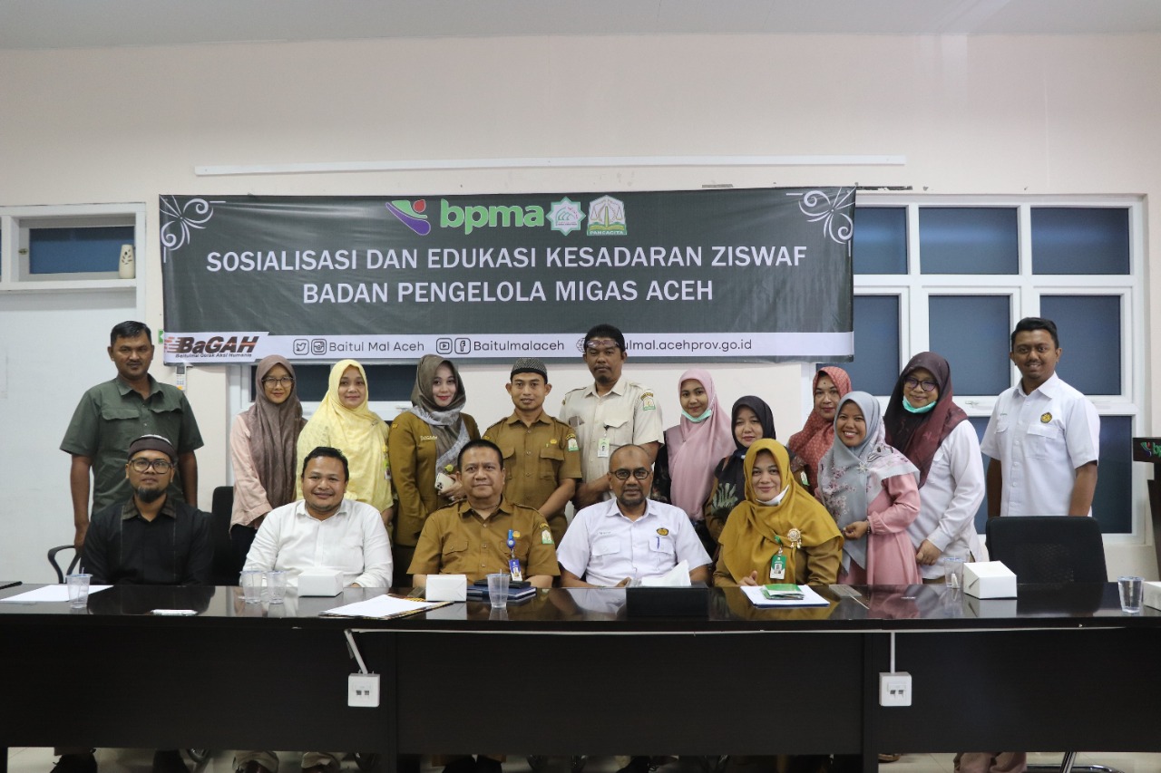 Sosialisasi dan edukasi zakat penghasilan di kantor Badan Pengelola Migas Aceh (BPMA). (Foto: Dok. Humas BMA)