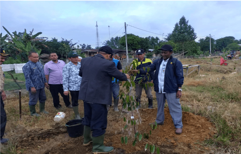 Penanaman Blok Pengadaan Mata Tempel (BPMT) bersama Wakil Bupati Aceh Tamiang, T. Insyafuddin. (Foto: Ist)