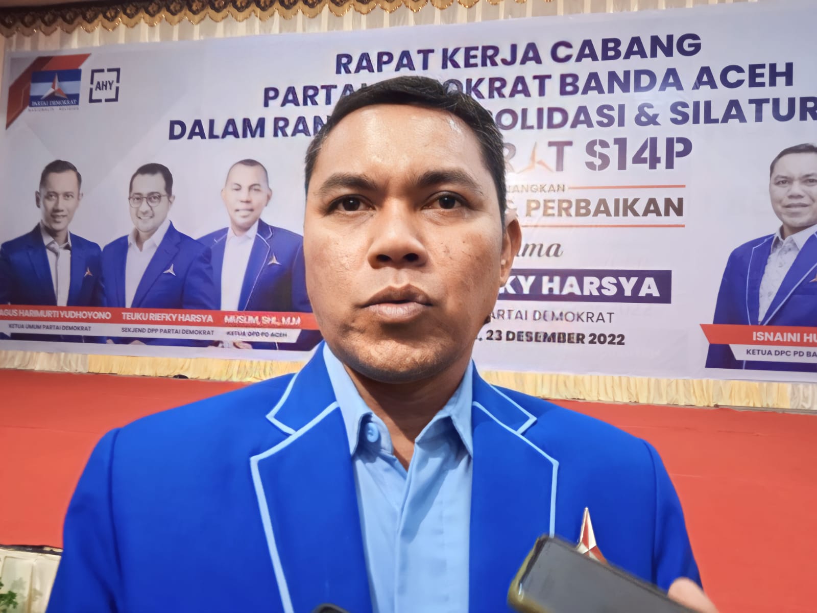 Ketua Dewan Pimpinan Cabang (DPC) Partai Demokrat Kota Banda Aceh, Isnaini Husda. (Foto: Nukilan/Wanda)