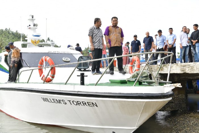 Pj Bupati Aceh Besar Resmikan KMP Willem Toren, Kapal Operasional BPKS di Pulo Aceh