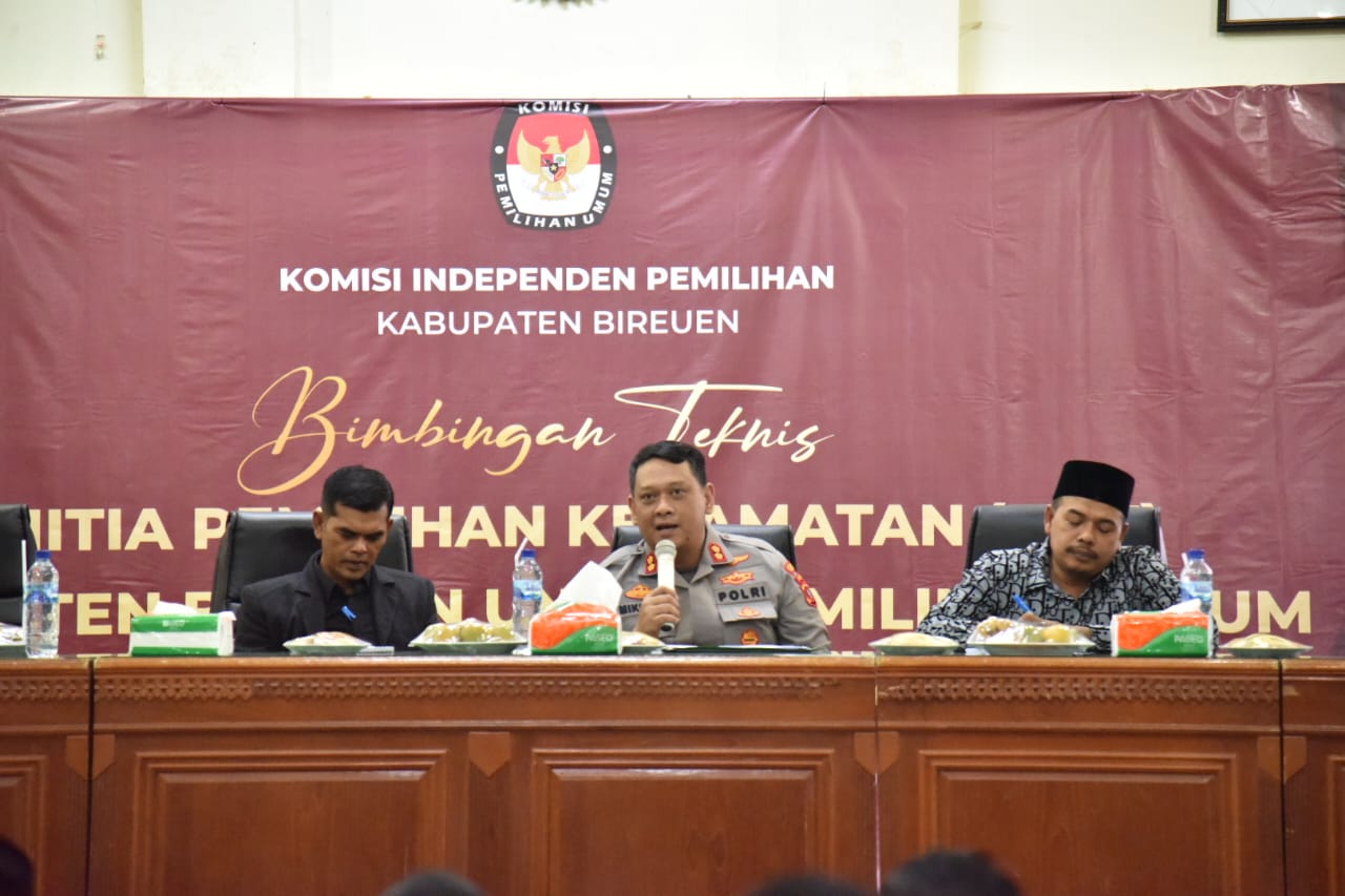 Kapolres Bireuen Minta Anggota PPK Bangun Koordinasi dengan Stakholder Terkait