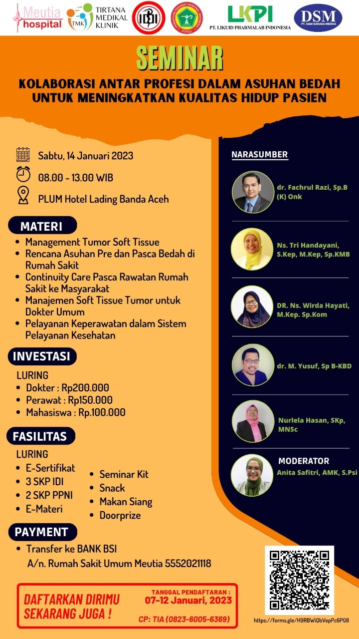 14 Januari, RSU Meutia Banda Aceh dan Tirtana Medical Klinik Gelar Seminar Kesehatan Antar Profesi