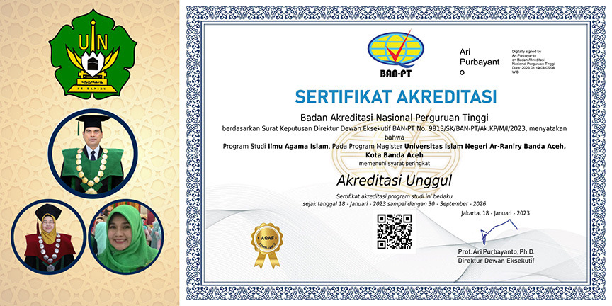 Prodi S-2 IAI UIN Ar-Raniry Raih Akreditasi Unggul