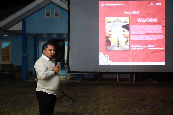 Pj Bupati Aceh Besar Apresiasi Roadshow dan Nobar Film di Gampong Nusa Lhoknga
