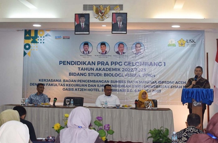 Rektor USK Buka Pra-PPG Gelombang Pertama di Hotel Oasis