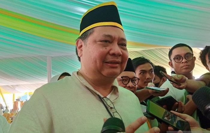 Ketum Partai Golkar Saat Menghadiri Pengajian Akbar Menyambut Bulan Suci Ramadhan 1444 H. (Foto: Ist)
