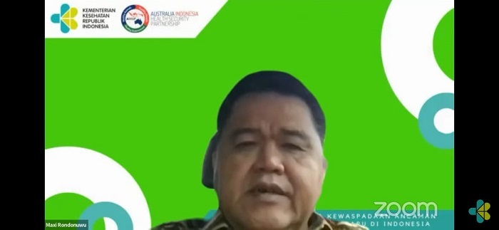 Direktur Jenderal Pencegahandan Pengendalian Penyakit Menullar Kementerian Kesehatan RI, Maxi Rein Rondonuwu. (Foto: Tangkapan Layar)