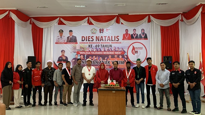 DPC GMNI Aceh Tengah mengelar perayaan Dies Natalis ke-69 dengan tema enjaga Toleransi Merawat NKRI. (Foto: Ist)
