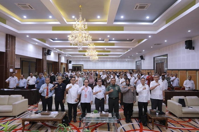 Nukilan.id - Pj Wali Kota Banda Aceh Bakri Siddiq membuka Musyawarah Perencanaan Pembangunan (Musrenbang) dalam rangka penyusunan Rencana Kerja Pemerintah Daerah (RKPD) Banda Aceh tahun 2024. (Foto: Ist)