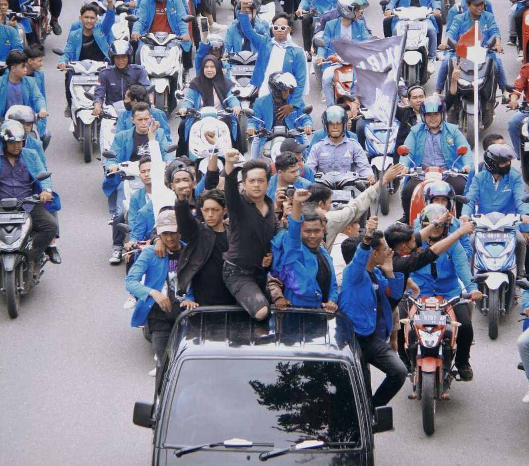 Konvoi Aksi Mahasiswa UIN Ar-Ranity, Banda Aceh (Foto: Ist)