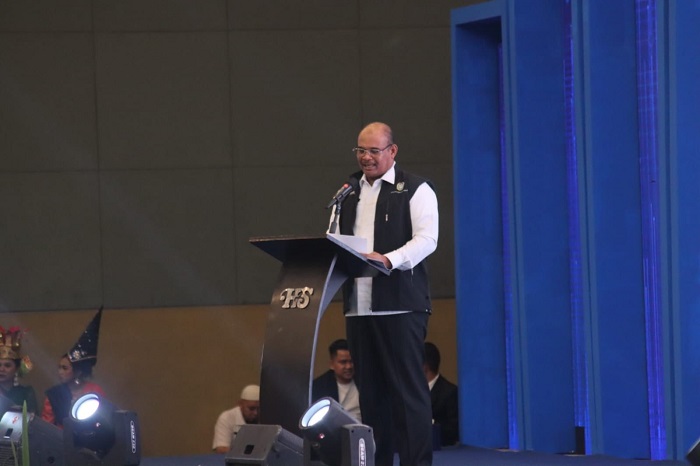 Direktur Jenderal (Dirjen) Administrasi Kewilayahan (Adwil) Kementerian Dalam Negeri (Kemendagri) Safrizal ZA saat mewakili Menteri Dalam Negeri (Mendagri) memberi arahan dalam Musrenbang Rencana Kerja Pemerintah Daerah (RKPD) Provinsi Sumatera Utara (Sumut) Tahun 2024. (Foto: Ist)