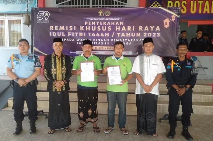 Penyerahan Remisi Khusus hari Raya Idul Fitri 1444 Hijriah. (Foto: Antara)