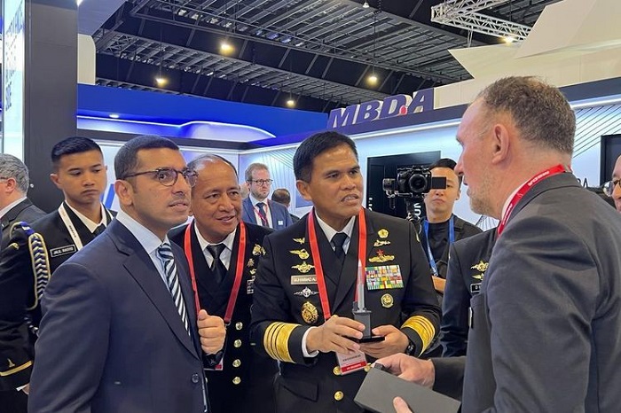 Kepala Staf TNI Angkatan Laut (KSAL) Laksamana Muhammad Ali meghadiri kegiatan IMDEX 2023. (Foto: Kompas.com)