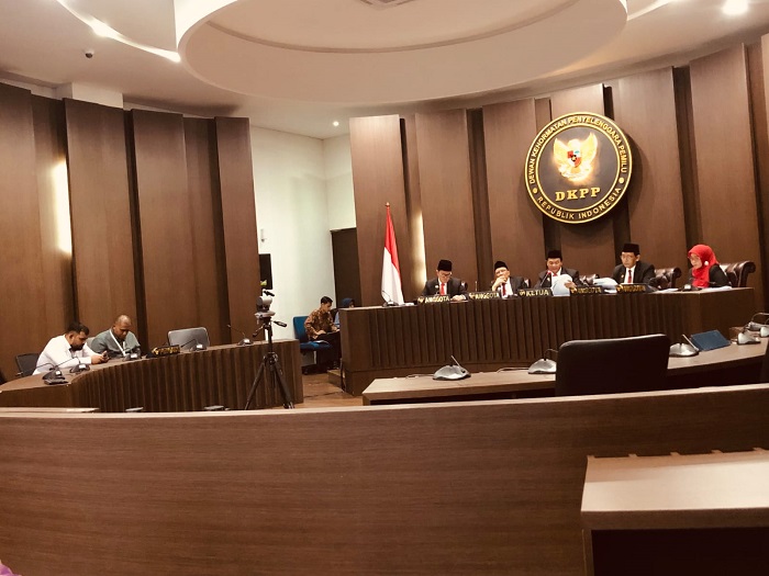 sidang pleno DKPP pada hari ini pada tanggal 5 Mei 2023 diruangan sidang DKPP di Jakarta. (Foto: Ist)