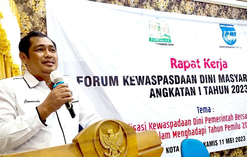 Kesbangpol Aceh Minta FKDM Bersinergi Deteksi Gangguan Keamanan Hadapi Pemilu 2024