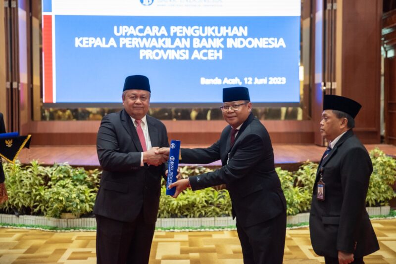 Rony Widijarto Dikukuhkan Sebagai Kepala Perwakilan Bank Indonesia Aceh