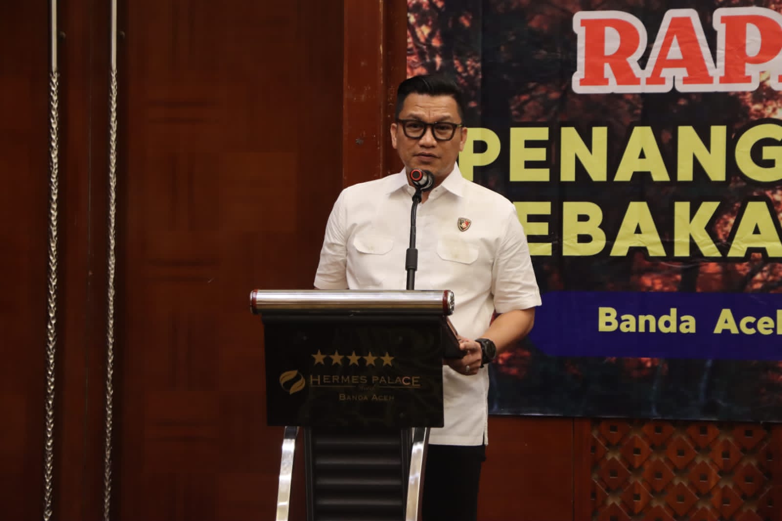Wakili Kapolda Aceh, Dirreskrimsus Ikuti Rakor Penangulangan Karhutla