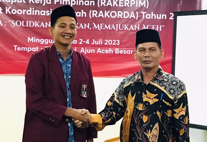 Dewan Pimpinan Daerah Ikatan Mahasiswa Muhammadiyah (DPD IMM) Aceh laksanakan Rapat Kerja Pimpinan (Rakerpim) dan Rapat Koordinasi Daerah (Rakorda) Tahun 2023, di PMI Hotel, Ajun Kabupaten Aceh Besar, Senin (3/07/2023). (Foto: Ist)