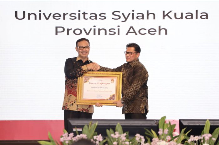 Universitas Syiah Kuala berhasil meraih penghargaan sebagai perguruan tinggi negeri terbaik di Indonesia dalam upaya penanganan stunting. (Foto: Ist)