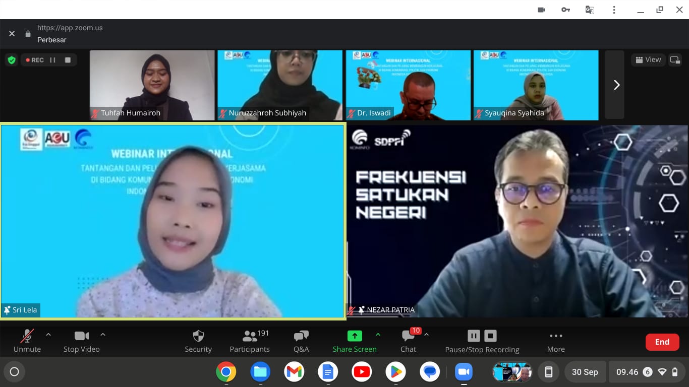 Nezar Patria Jadi Keynote Speaker Webinar Internasional Universitas Esa Unggul