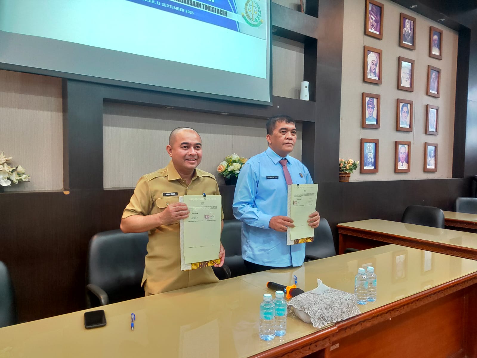 Inspektorat Aceh dan Asdatun Kejaksaan Tinggi Aceh sepakat untuk menjalin kerjasama dalam rangka mendukung tugas-tugas Inspektorat Aceh. (Foto: Dok. Rezi/Nukilan)
