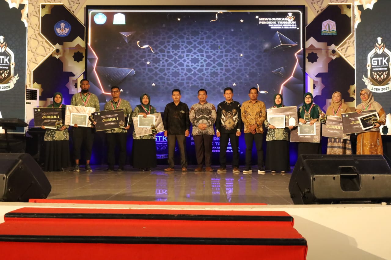 Acara penutupan Pemilihan GTK Berprestasi. (Foto: Dok. Humas Disdik Aceh)