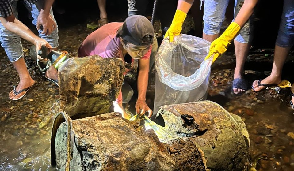 Warga Temukan Kerangka Manusia dalam Drum di Sungai Jurong Iboh Aceh Besar