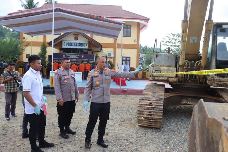 Empat Tersangka Galian C Ilegal di Aceh Timur Ditangkap
