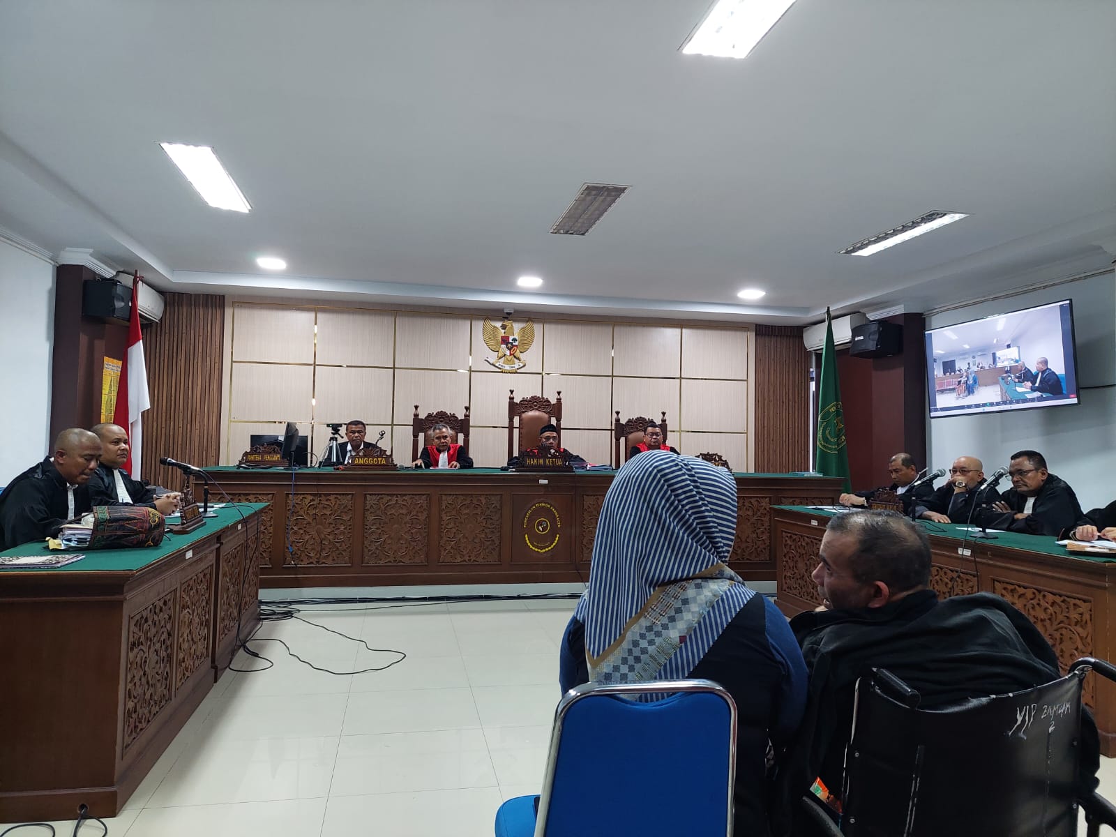 Sidang dakwaan Suaidi Yahya di Pengadilan Negeri Tipikor Banda Aceh. (Foto: Nukilan/Reji)