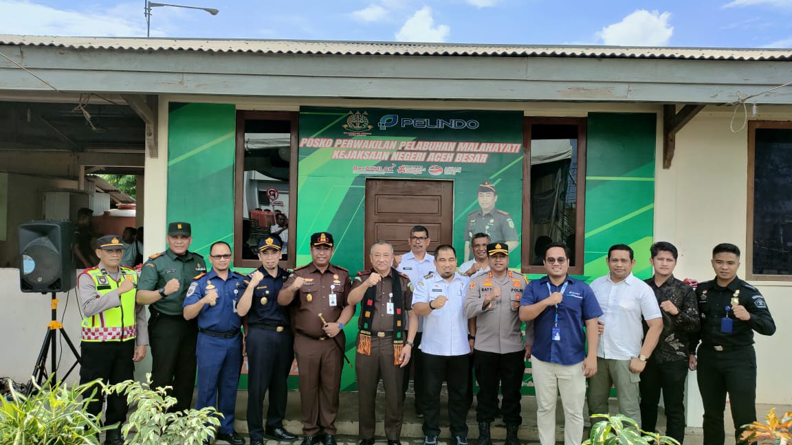 Peresmian Posko Perwakilan Kejaksaan Negeri Aceh Besar di Pelabuhan Malayahati. (Foto: Dok. Humas Kejari Aceh Besar).